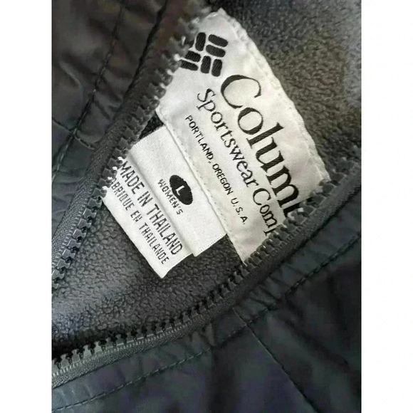 Columbia Gray Parka Jacket Womens Large Fleece Vintage - Picture 2 of 3
